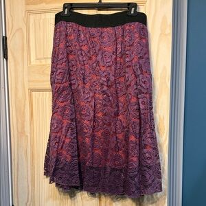 LuLaRoe Purple Lace Skirt